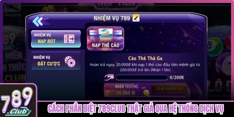 Cách phân biệt 789club thật giả qua hệ thống dịch vụ